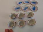 Miniatuur servies Delfts blauw met gouden rand, Verzamelen, Ophalen of Verzenden, Zo goed als nieuw, Poppenhuis