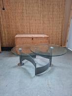 Vintage salontafel met glas, Ophalen