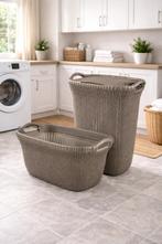 Curver Knit Wasmand 57 + 40L taupe ZGAN twv €47!, Ophalen of Verzenden, Zo goed als nieuw