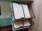 opklapbed, 2,  met matras op wielen verrijdbaar, Ophalen, Eenpersoons, Zwart, 190 cm of minder