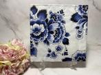 Heinen Delfts blauw knutsel servetten bloemen nr 702, Ophalen of Verzenden, Nieuw, Materiaal