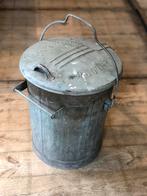Grote vintage vuilnisbak prullenbak Amsterdam zink, Ophalen, Gebruikt, Onbekend, Onbekend