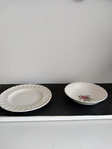Spode schaal en bord (vintage) beschikbaar voor biedingen