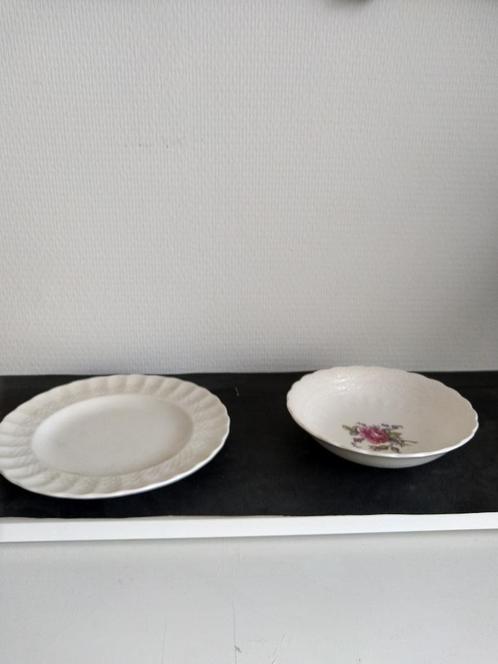 Spode schaal en bord (vintage), Antiek en Kunst, Antiek | Keramiek en Aardewerk, Ophalen of Verzenden