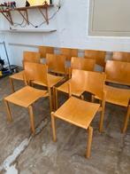 10 casala vintage stapelstoelen design hout, Huis en Inrichting, Ophalen, Gebruikt, Bruin, Vijf, Zes of meer stoelen