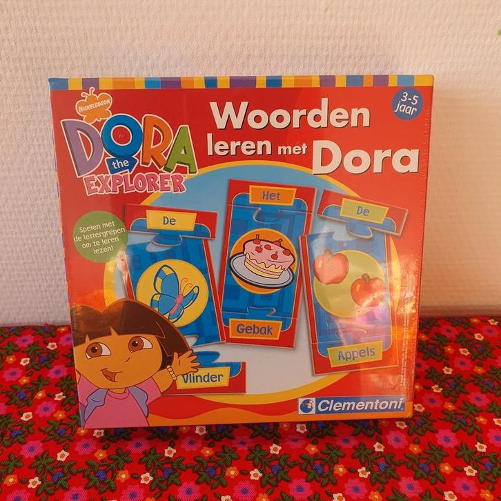Nieuw spel Woorden leren met Dora Clementoni +/- 3-5 jaar, Kinderen en Baby's, Speelgoed | Educatief en Creatief, Nieuw, Taal en Lezen
