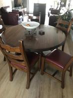 Te koop: tafel (130cm) en 6 stoelen, Huis en Inrichting, Complete eetkamers, Ophalen, Gebruikt, 4 tot 6 stoelen