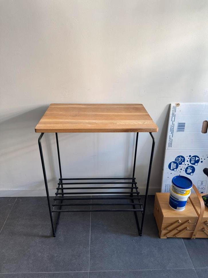 Bijzettafel, Huis en Inrichting, Tafels | Sidetables, Zo goed als nieuw, 25 tot 50 cm, 50 tot 100 cm, Rechthoekig, Ophalen
