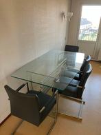 Tafel met 4 stoelen, Huis en Inrichting, Tafels | Eettafels, Ophalen, Gebruikt, 50 tot 100 cm, Vier personen