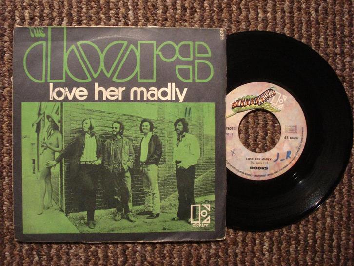The Doors 7" Vinyl Single: ‘Love her madly’ (Frankrijk), Cd's en Dvd's, Vinyl Singles, Gebruikt, Single, Rock en Metal, 7 inch