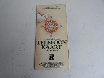 Internationale telefoonkaart Europa 1974 PTT beschikbaar voor biedingen
