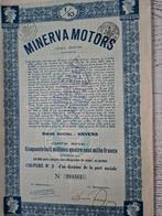 Oud aandeel van Minerva automobielen, Ophalen of Verzenden, 1920 tot 1950, Aandeel