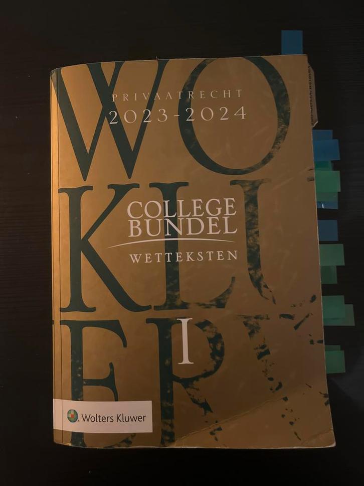 Wolters Kluwer Collegebundel Rechten 2023-2024, Boeken, Studieboeken en Cursussen, Gelezen, HBO, Verzenden