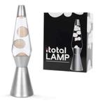 Lavalamp raket transparant/wit XL1785 demonstratiemodel, Huis en Inrichting, Lampen | Tafellampen, Minder dan 50 cm, Glas, Zo goed als nieuw