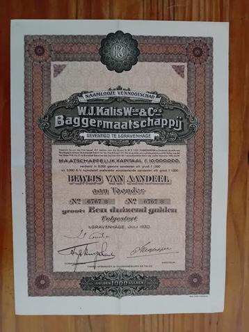W.J.Kalis Wzn.&Co's Baggermaatschappij - Boskalis beschikbaar voor biedingen