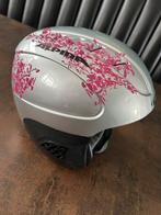 Kinder skihelm Alpina Carat maat 51-55 zilver/grijs met roze, Overige merken, Gebruikt, Overige typen, Ophalen of Verzenden