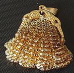 Klein kralen tasje hanger, Sieraden, Tassen en Uiterlijk, Kettinghangers, Ophalen of Verzenden, Zo goed als nieuw, Goud, Overige materialen