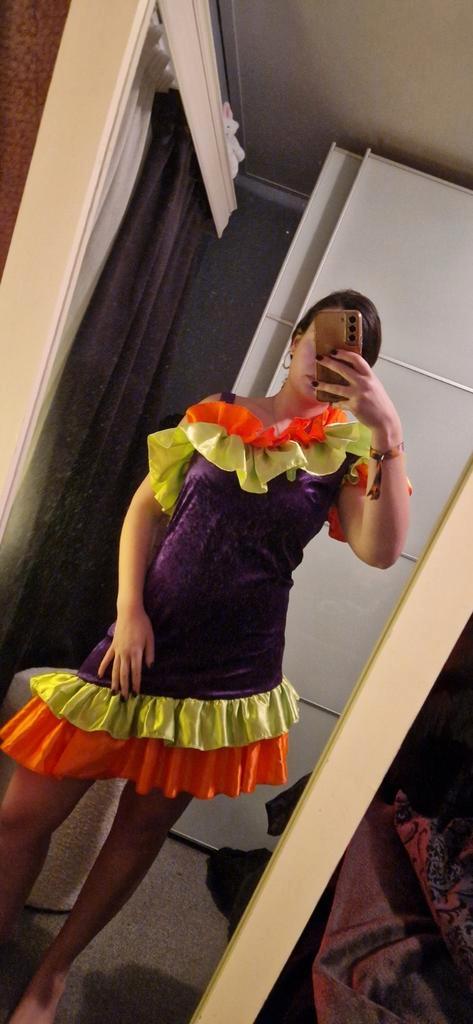 Danseres gekleurd xs/s, Kleding | Dames, Carnavalskleding en Feestkleding, Zo goed als nieuw, Kleding, Carnaval, Maat 34 (XS) of kleiner