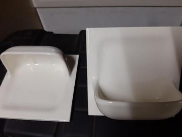 Vintage Zeepbakjes - Lichtgeel - 15x15cm beschikbaar voor biedingen