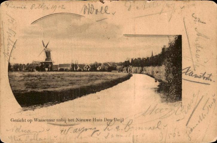 Nieuw Huis- Den Deijl, Verzamelen, Ansichtkaarten | Nederland, Gelopen, Zuid-Holland, Voor 1920, Ophalen of Verzenden
