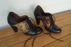Damesschoen Sacha maat 40 zwart/bruin veter zie foto's, Zwart, Ophalen of Verzenden, Schoenen met hoge hakken, Sacha