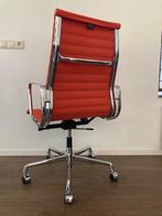 3 Vitra Eames EA 119 bureaustoelen, chroom, poppy red, Ophalen of Verzenden, Zo goed als nieuw, Rood, Bureaustoel