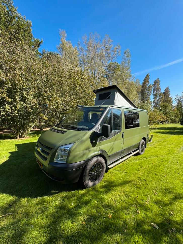 Offgrid ford transit camper 2008, Caravans en Kamperen, Campers, Particulier, tot en met 2, Buscamper of Camperbus, Ford, Ford