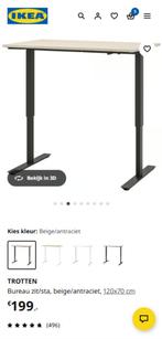 IKEA TROTTEN Zit-Sta Bureau, Huis en Inrichting, Bureaus, Ophalen, In hoogte verstelbaar, Zo goed als nieuw, Stabureau