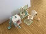 Sylvanian families, wc, wasbak, wasmichine, stofzuiger, Ophalen of Verzenden, Zo goed als nieuw