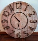 Kwantum rustieke industriele wandklok 70cm Ehv geldrop mierl, Ophalen of Verzenden, Zo goed als nieuw, Wandklok