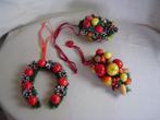 Vintage kerstversiering fruit en dennenappels, Diversen, Kerst, Ophalen of Verzenden, Gebruikt