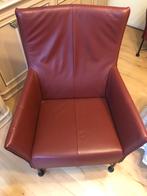 Montis Leren Fauteuil Rood, Ophalen of Verzenden, Gebruikt, Leer, 75 tot 100 cm