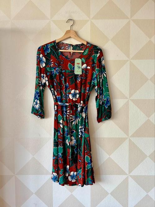 King Louie Biba Dress jurk rood S/36 NIEUW, Kleding | Dames, Jurken, Nieuw, Maat 36 (S), Rood, Boven de knie, Ophalen of Verzenden