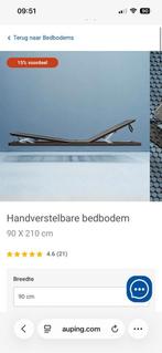 Auping handverstelbare bedbodems 90x210 (2x, 2 weken oud), Ophalen, 90 cm, Eenpersoons, 210 cm