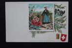 LITHO ANSICHTKAART ZWITSERLAND BALE ROND 1900 MOOI!, Ophalen of Verzenden, Voor 1920, Ongelopen, Overig Europa