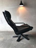 Vintage jaren 70 Skalma design fauteuil zwart Rotterdam, Ophalen of Verzenden