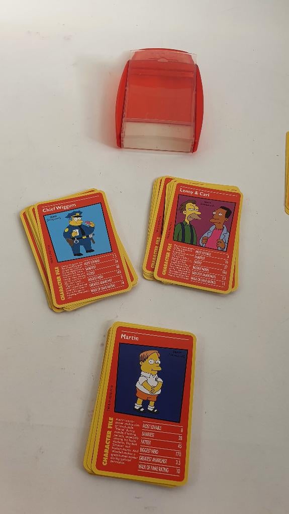 The Simpsons Top Trumps kaartspel, Winning Moves 2003. 5C2, Verzamelen, Tweedehands verkoop, Tweedehands verkoop, Gebruikt, Overige typen