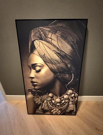 Schilderij Afrikaanse Vrouw | Leen Bakker | 70x50cm beschikbaar voor biedingen