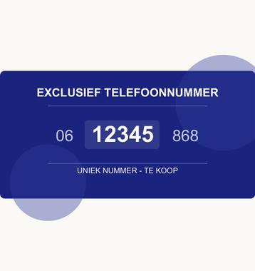 Uniek 06 nummer - Premium telefoonnummer 06 12345 xxx beschikbaar voor biedingen