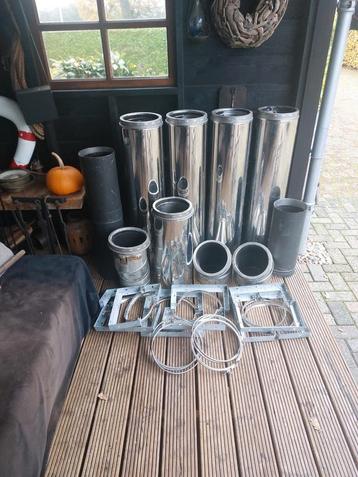 Dubbelwandige Rvs kachelpijpen houtkachel rookkanaal  beschikbaar voor biedingen