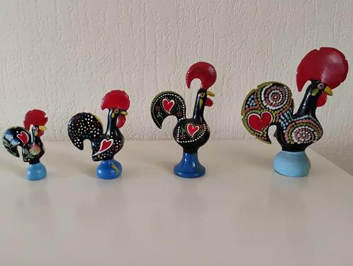 Set van 4 Portugese hanen 4 x haan oplopend in maat, Antiek en Kunst, Antiek | Keramiek en Aardewerk, Ophalen of Verzenden