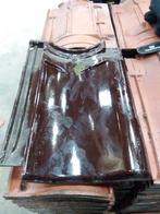 90 Bruin Geglazuurde Dakpannen - Gebruikt, Doe-het-zelf en Verbouw, Ophalen, Gebruikt, Minder dan 5 m², Dakpannen