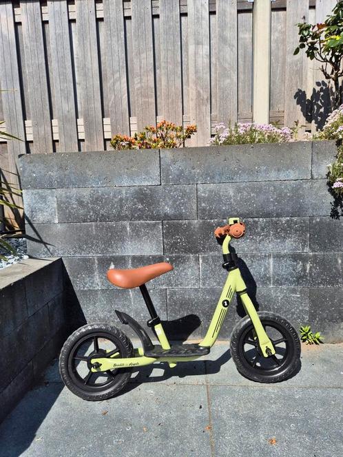Loopfiets retrogroen bandits and angels, Kinderen en Baby's, Speelgoed | Buiten | Voertuigen en Loopfietsen, Zo goed als nieuw