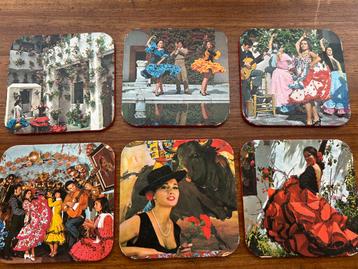 Vintage onderzetters Spaanse flamenco beschikbaar voor biedingen