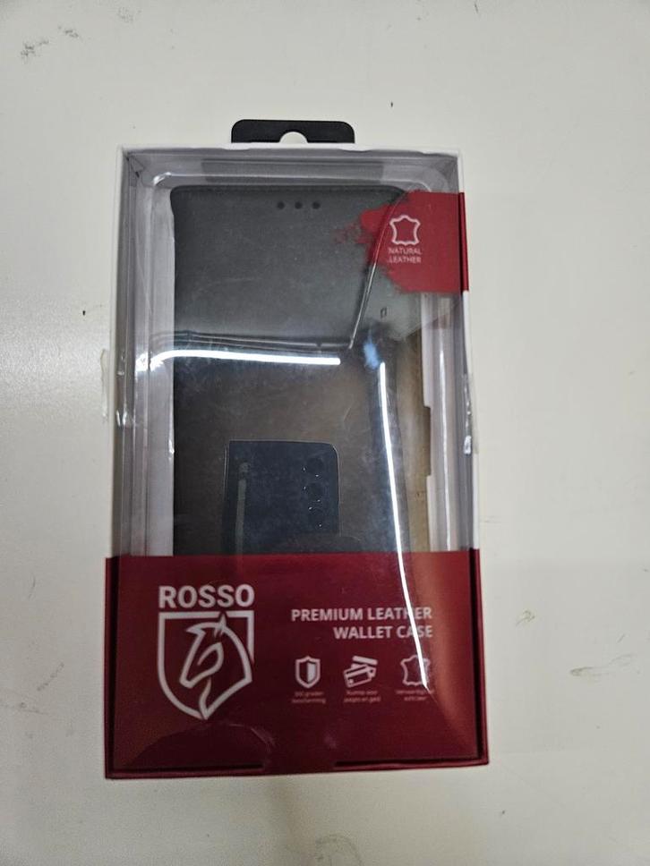 Rosso Premium Lederen Wallet Case, Telecommunicatie, Mobiele telefoons | Hoesjes en Frontjes | Apple iPhone, Nieuw, Hoesje of Tasje