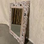 Barok spiegel – houten lijst wit - 55 x 45 cm - TTM Wonen, Huis en Inrichting, Woonaccessoires | Spiegels, Minder dan 50 cm, Www.ttmwonen.nl