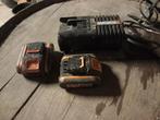 2x 16v Worx accu met oplader, Ophalen, Gebruikt