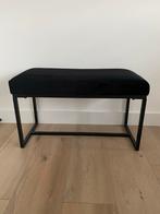 Zwart fluwelen bankje, Huis en Inrichting, Ophalen, 50 tot 75 cm, Zo goed als nieuw, 100 tot 125 cm