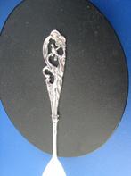Zilveren theelepeltje met vogel. Gemerkt zwaardje, Antiek en Kunst, Antiek | Bestek, Verzenden