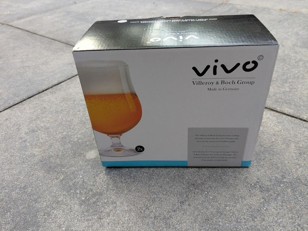 Vivo Villeroy & Boch Bierglazen Set (2 stuks), Huis en Inrichting, Keuken | Bestek, Ophalen, Overige materialen, Nieuw, Vaatwasserbestendig